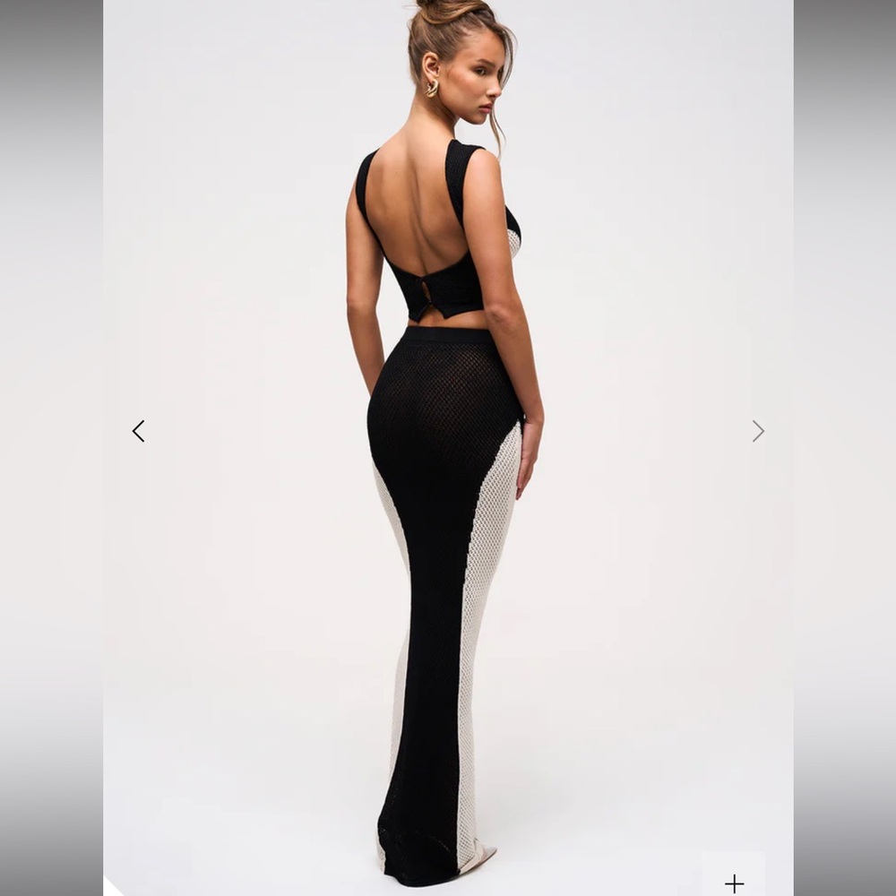 Murci knitted open back top and skirt dress SHADOW
nitted co ord